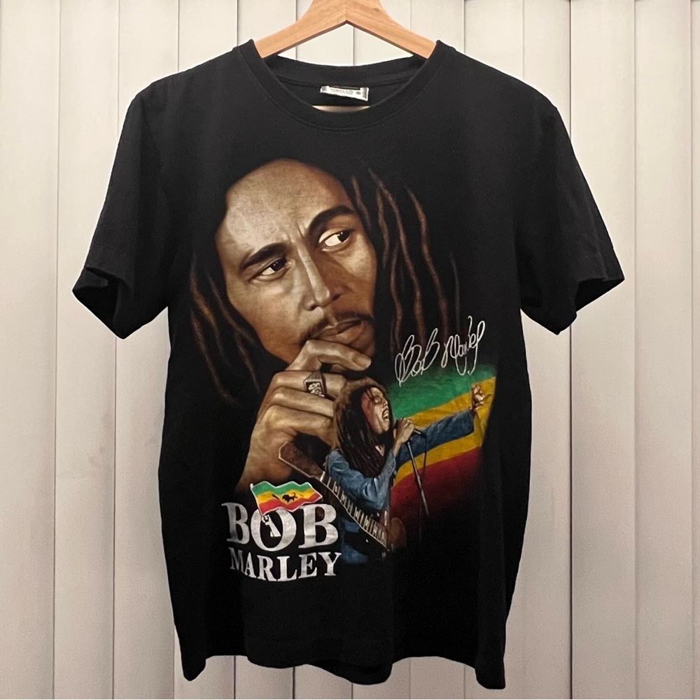 Bob Marley Black Shirt Printed Front And Back